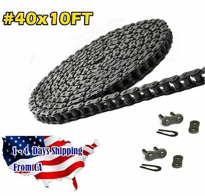 #40 Roller Chain 10 Feet With 2 Connecting Links