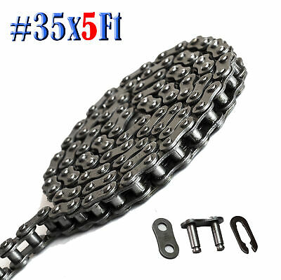 #35 Roller Chain 5 Feet With 1 Connecting Link For Mini Bikes Go Karts