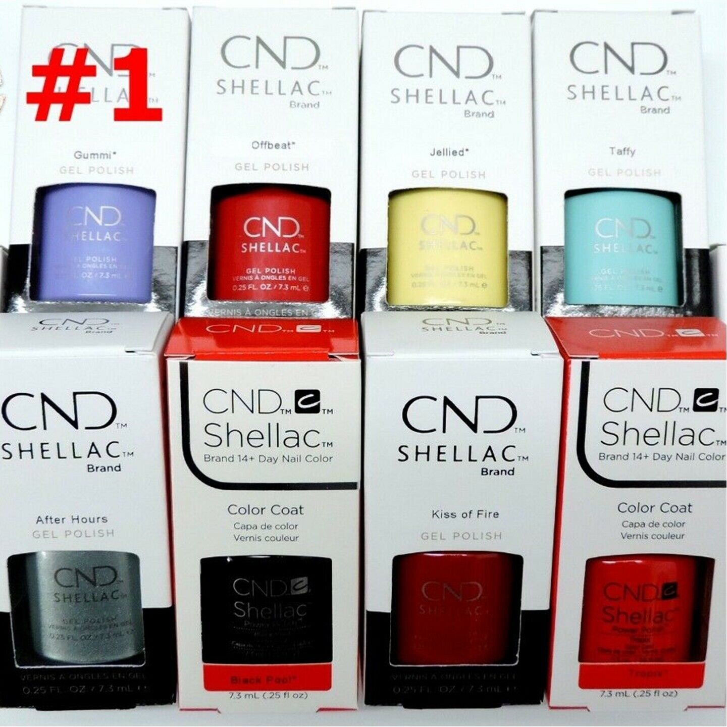 Cnd Shellac Gelcolor Nail Polish /base /top /brand New Gel Color #1 - Choose Any